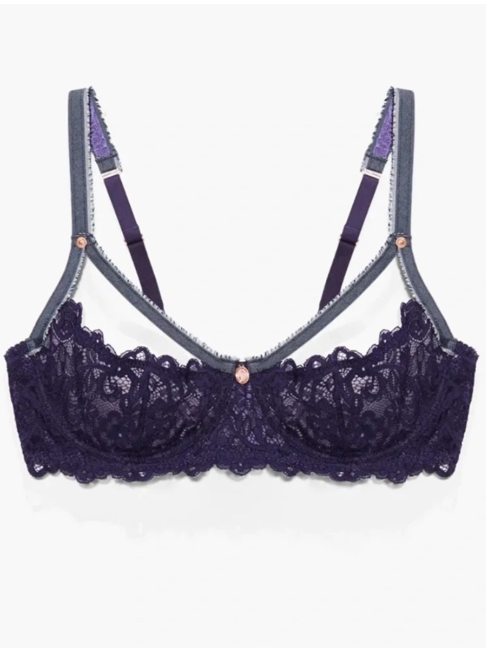 Savage X Fenty Framed in Denim Quarter Cup Bra
